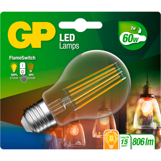 GP Lighting LED FlameSwitch E27 7W (60W) 806 lm        GP 085317