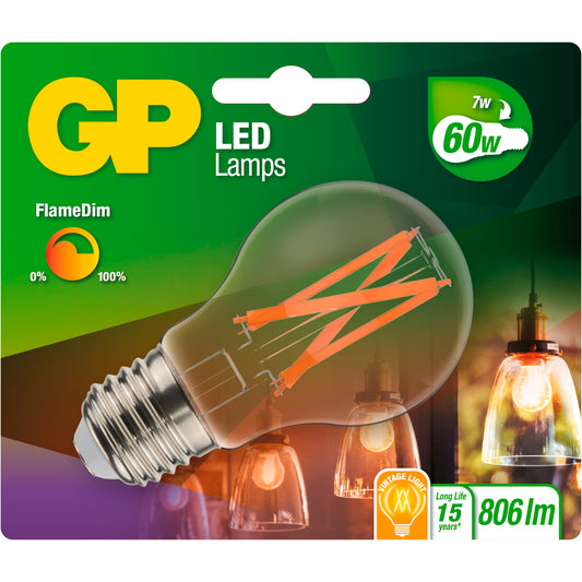 GP Lighting LED FlameDim E27 7W (60W) 806 lm        GP 085430