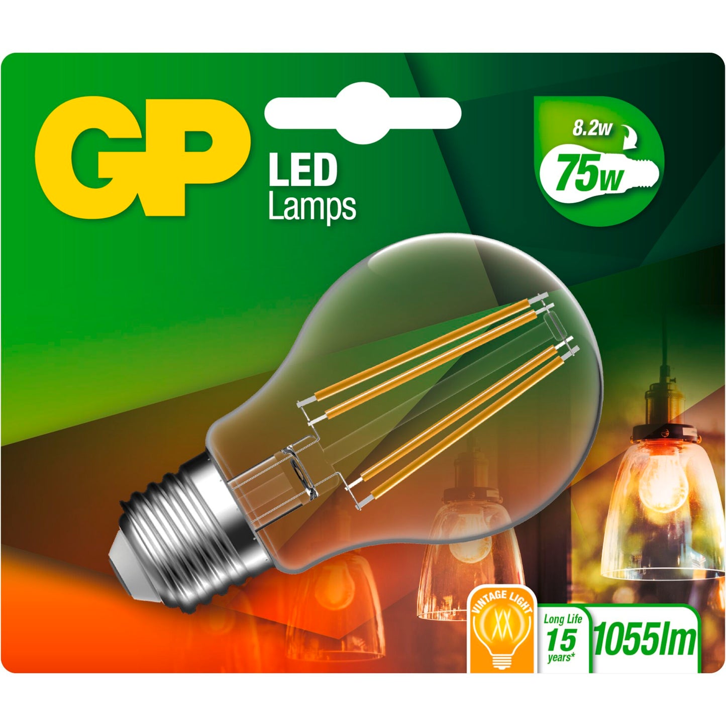 GP Lighting Filament Classic E27 LED 8,2W (75W)806lm DIM GP079934