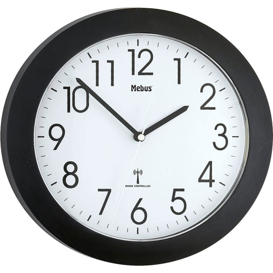 Mebus 52450 wireless wall clock black