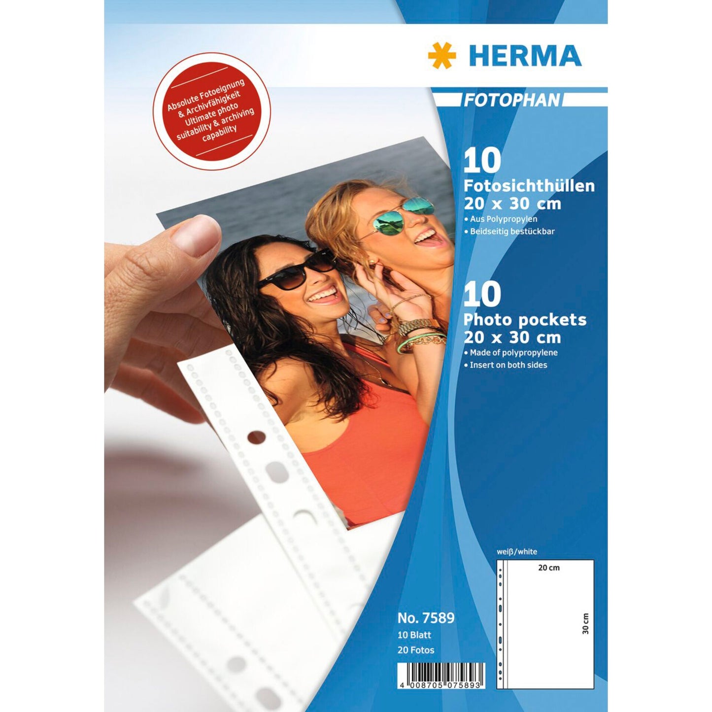 Herma fotophan 20x30 10 Sheets white 7589