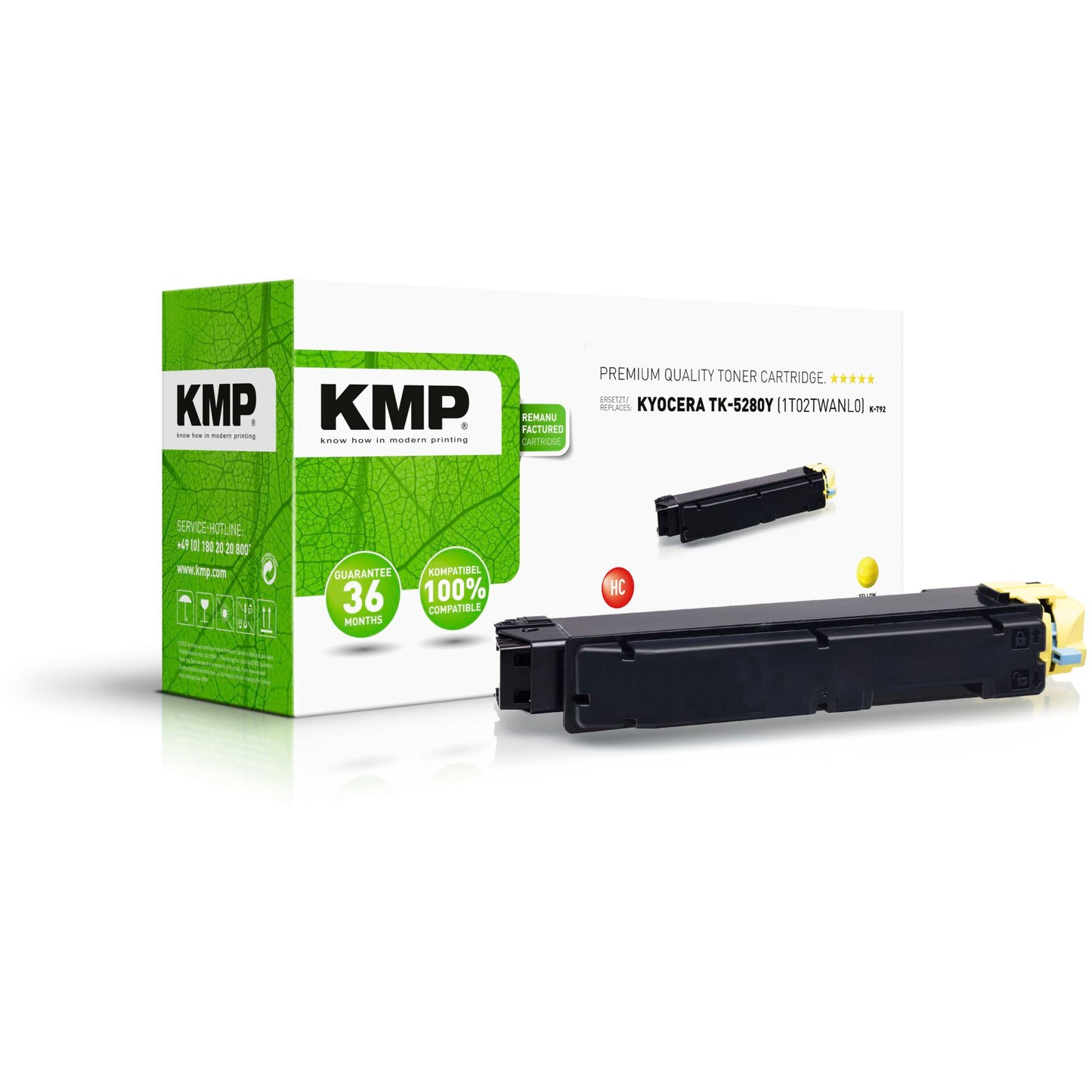 KMP K-T92 Toner yellow compatible w. Kyocera TK-5280 Y