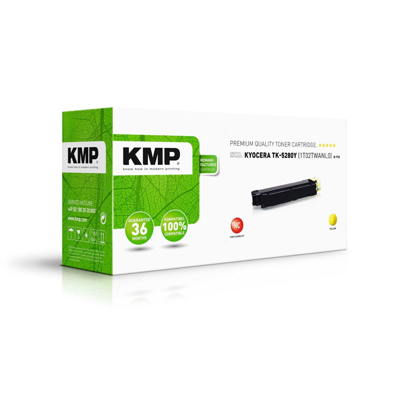 KMP K-T92 Toner yellow compatible w. Kyocera TK-5280 Y