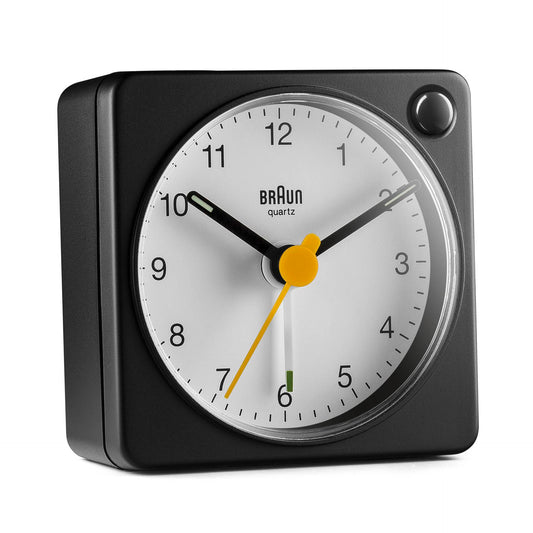 Braun BC 02 XBW quartz alarm black / white with light switch