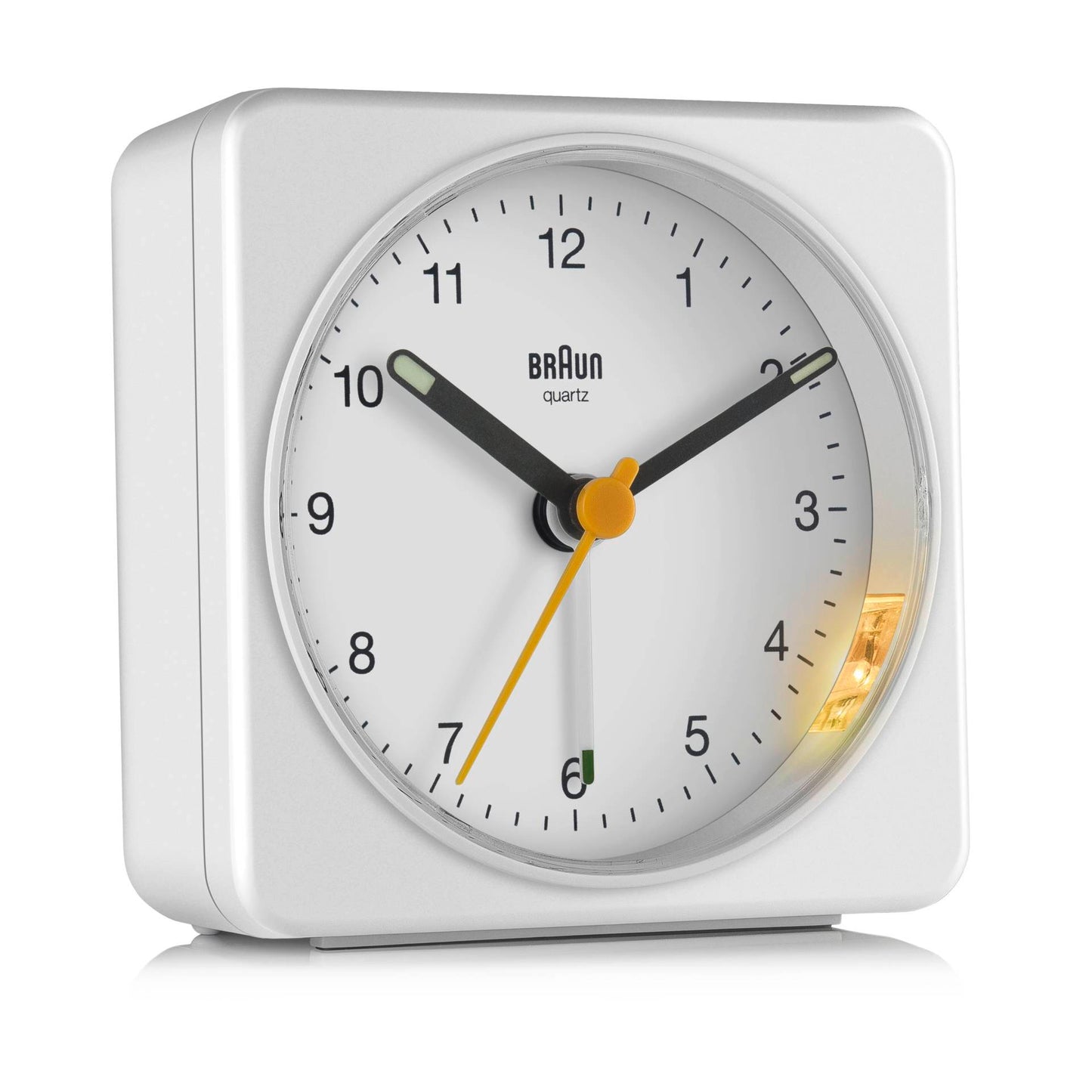 Braun BC 03 W quartz alarm clock analog white
