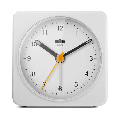 Braun BC 03 W quartz alarm clock analog white