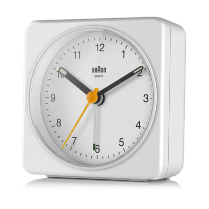 Braun BC 03 W quartz alarm clock analog white