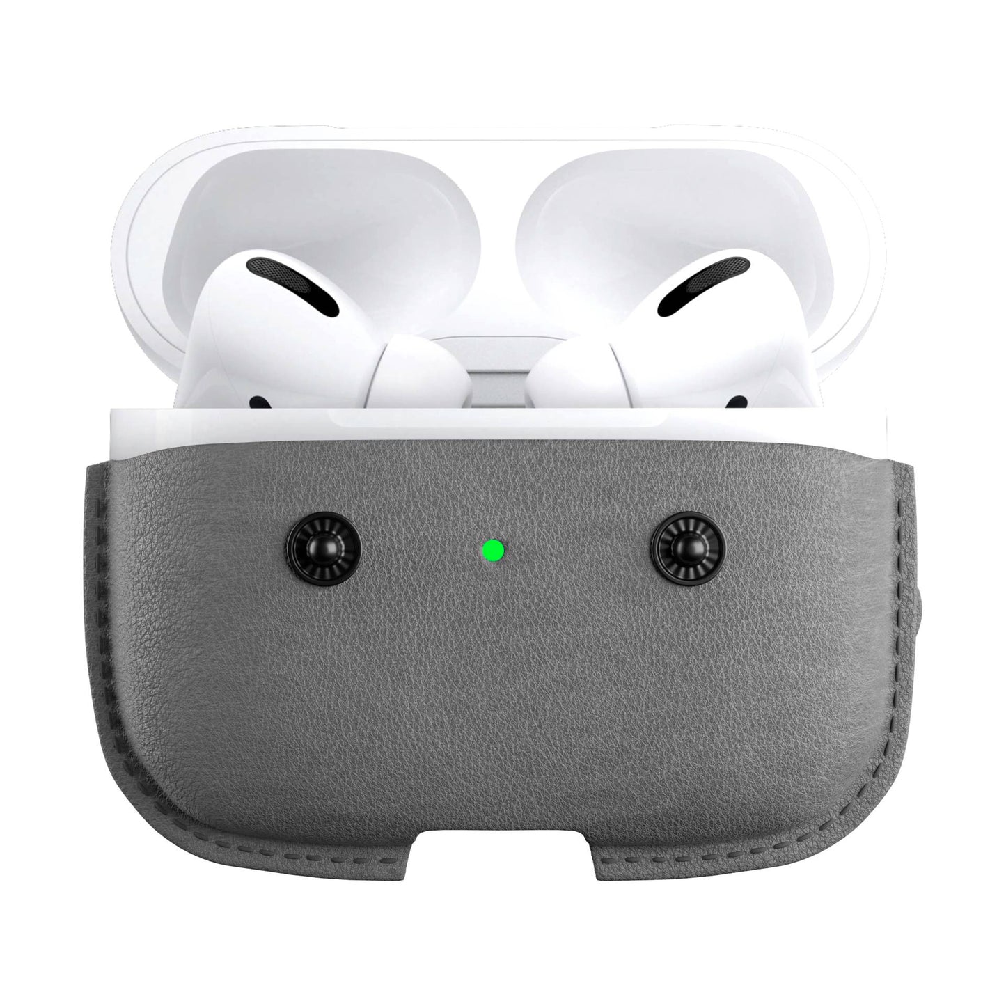 Woodcessories AirCase AirPod Pro Leather Necklace Case Stone Gray