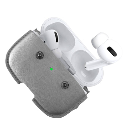 Woodcessories AirCase AirPod Pro Leather Necklace Case Stone Gray