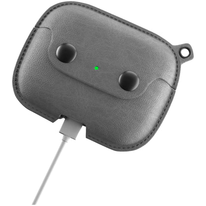 Woodcessories AirCase AirPod Pro Leather Necklace Case Stone Gray