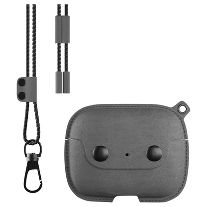 Woodcessories AirCase AirPod Pro Leather Necklace Case Stone Gray