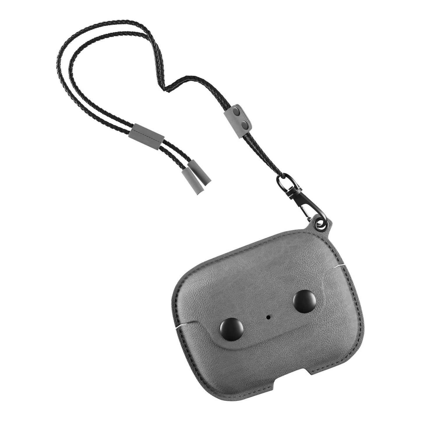 Woodcessories AirCase AirPod Pro Leather Necklace Case Stone Gray