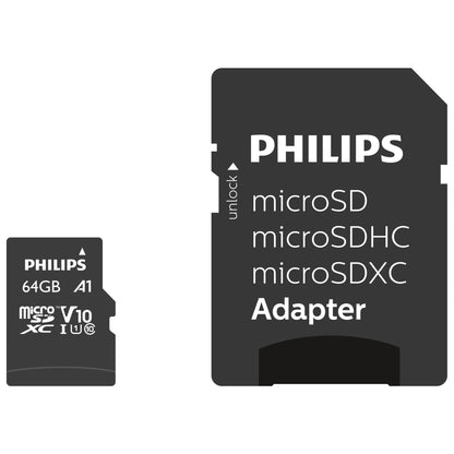 Philips MicroSDXC Card      64GB Class 10 UHS-I U1 incl. Adapter
