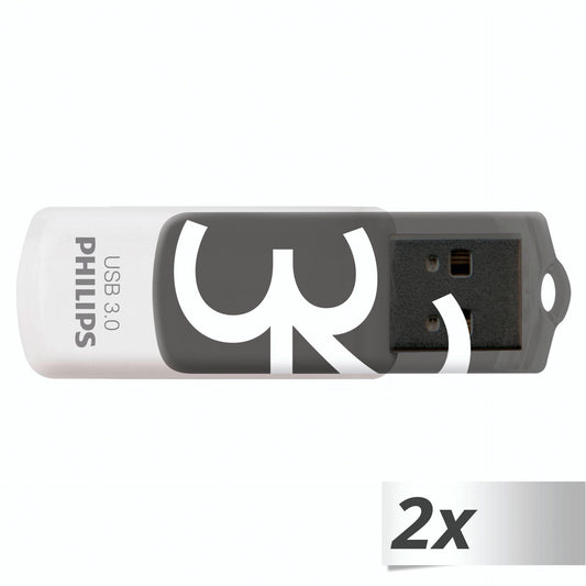 Philips USB 3.0 2-Pack      32GB Vivid Edition Shadow Grey