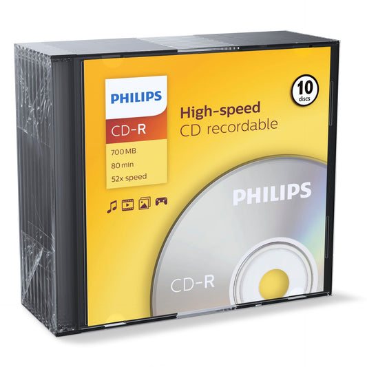 1x10 Philips CD-R 80Min 700MB 52x SL