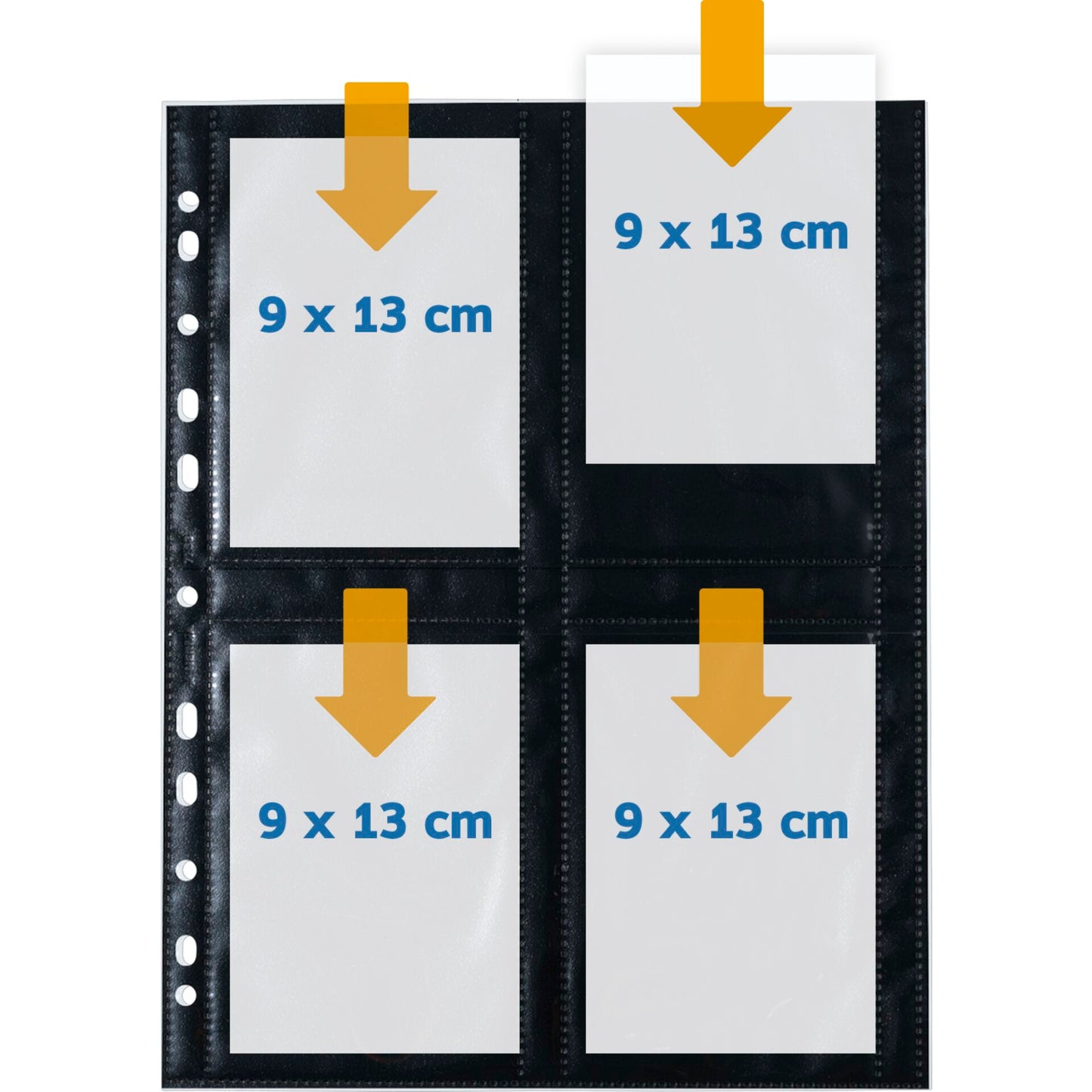 Herma fotophan 9x13 vertical 10 Sheets black 7783