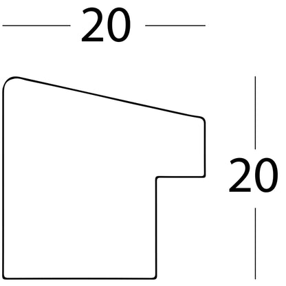 Walther Fiorito nut tree 20x20 Wood incl. Passepartout EF220N