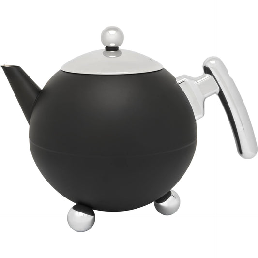 Bredemeijer Teapot Bella Ronde 1,2l black matt / chrom 101006