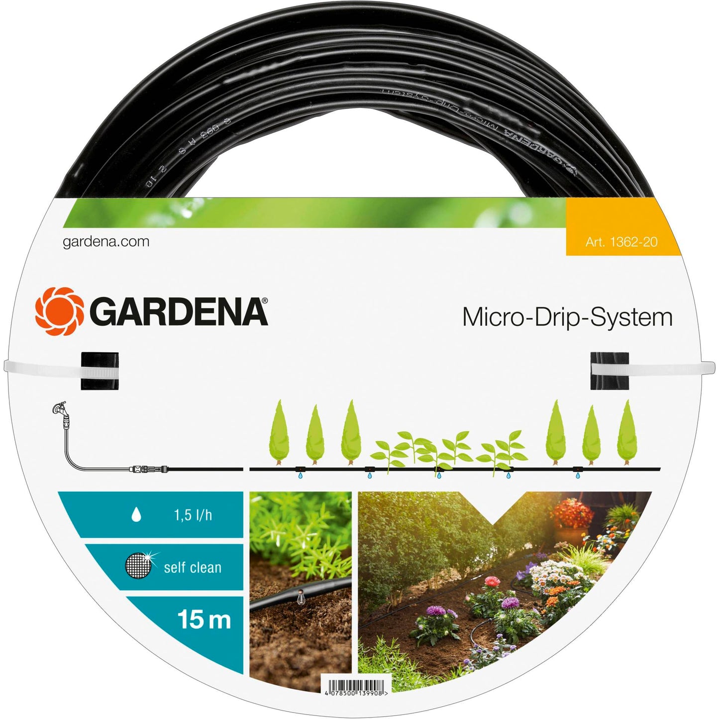 Gardena Micro-Drip-System driper 4,6 mm (3/16), 1,5 l/h, 15 m