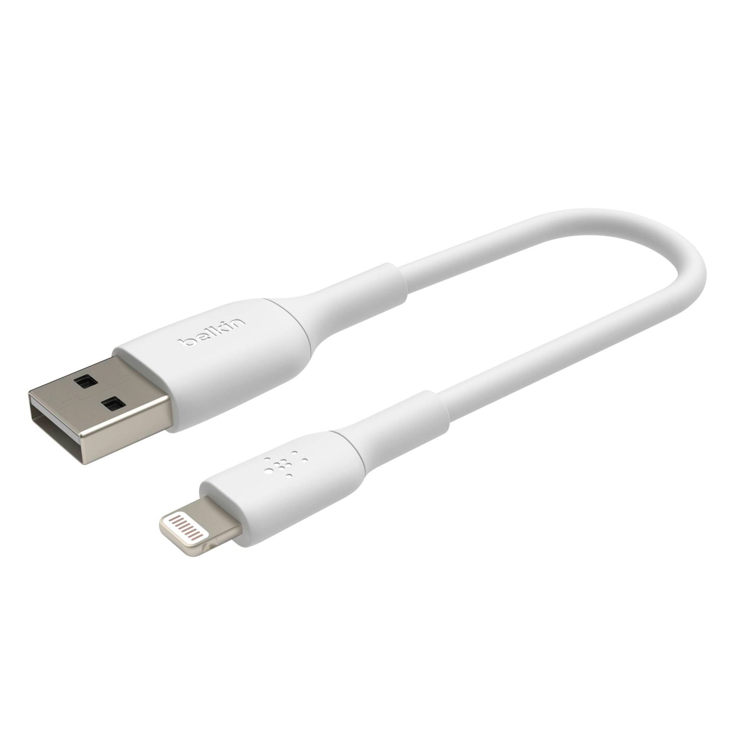 Belkin Lightning Cable 15cm, PVC, white, mfi cert.