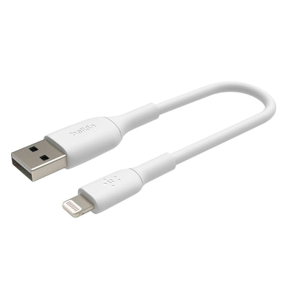Belkin Lightning Cable 15cm, PVC, white, mfi cert.