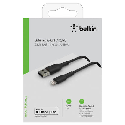 Belkin Lightning Cable 1m, PVC, black, mfi cert.