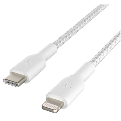 Belkin Lightning/USB-C Cable 1m braided, mfi cert., white