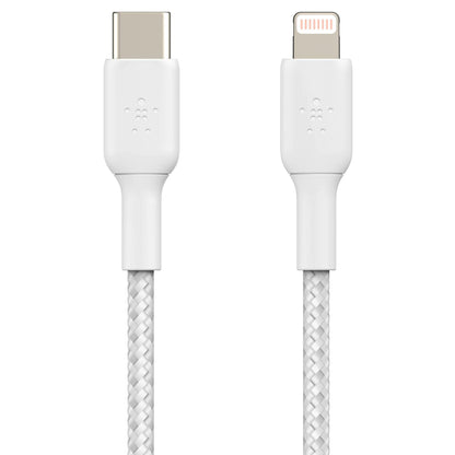 Belkin Lightning/USB-C Cable 2m braided, mfi cert., white