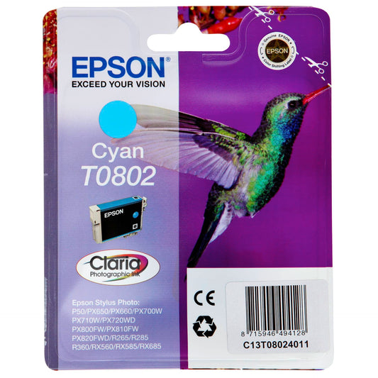 Epson ink cartridge cyan T 080                     T 0802