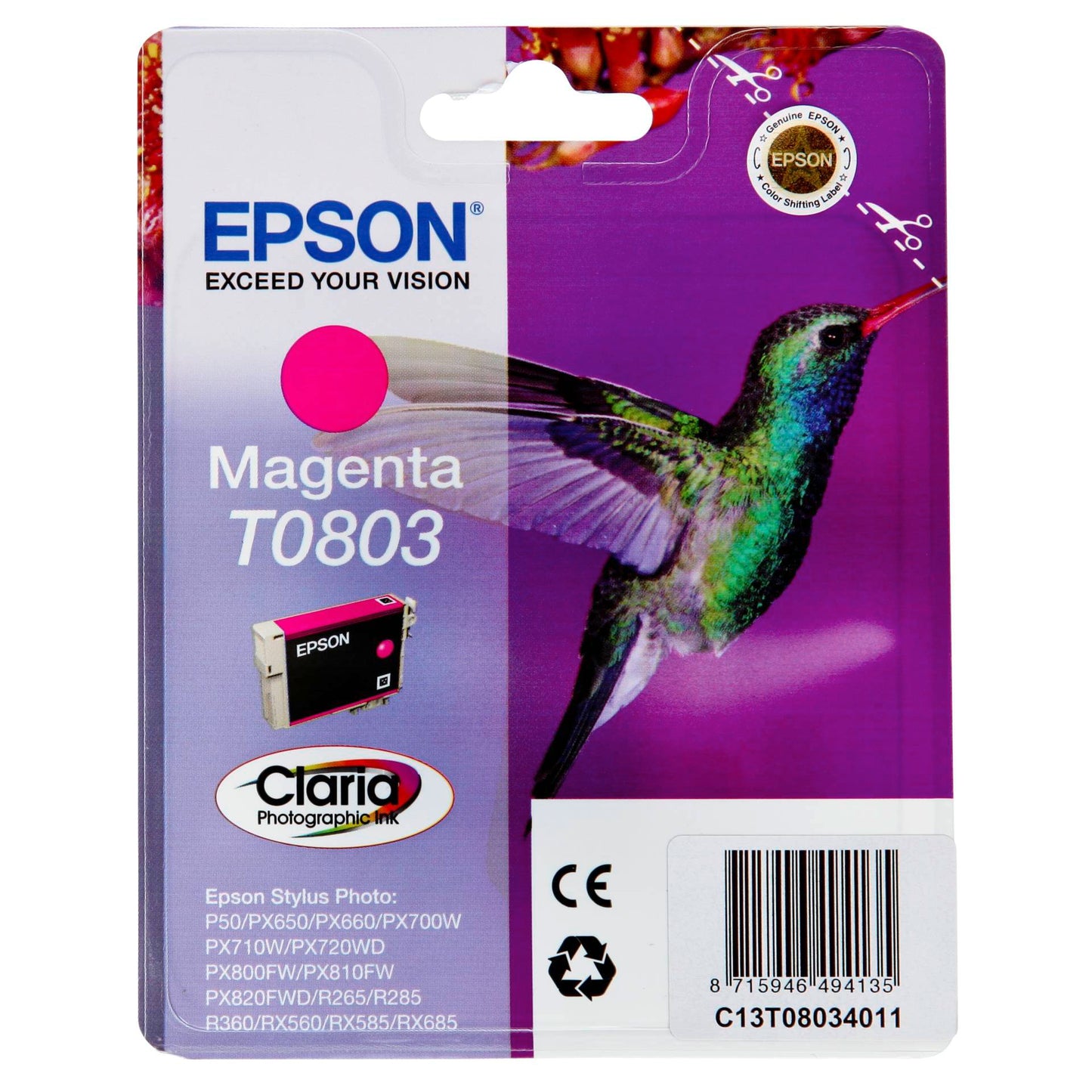 Epson ink cartridge magenta T 080                     T 0803