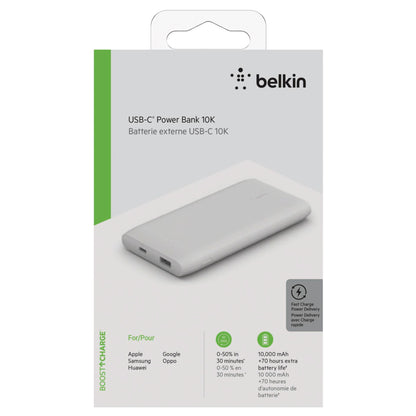 Belkin Power Bank 18W 10.000mAh Power Delivery, white BPB001btWH
