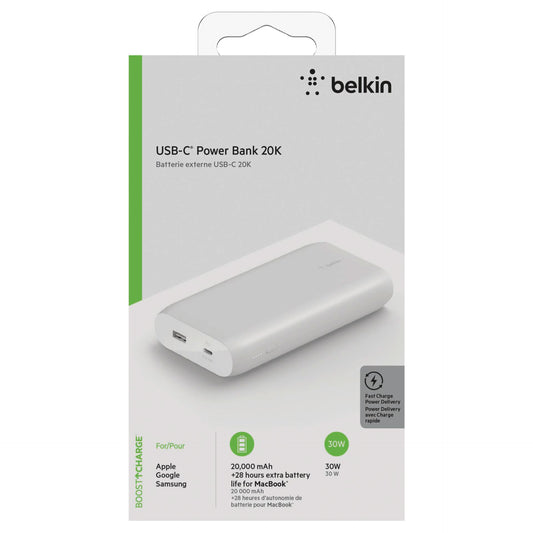Belkin Power Bank 30W 20.000mAh Power Delivery, white BPB002btWT