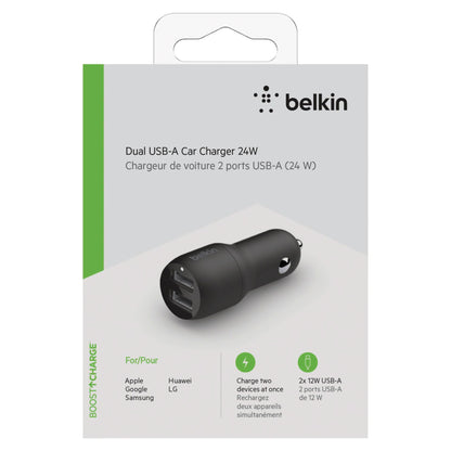 Belkin USB-A Car Charger 24W black CCB001btBK
