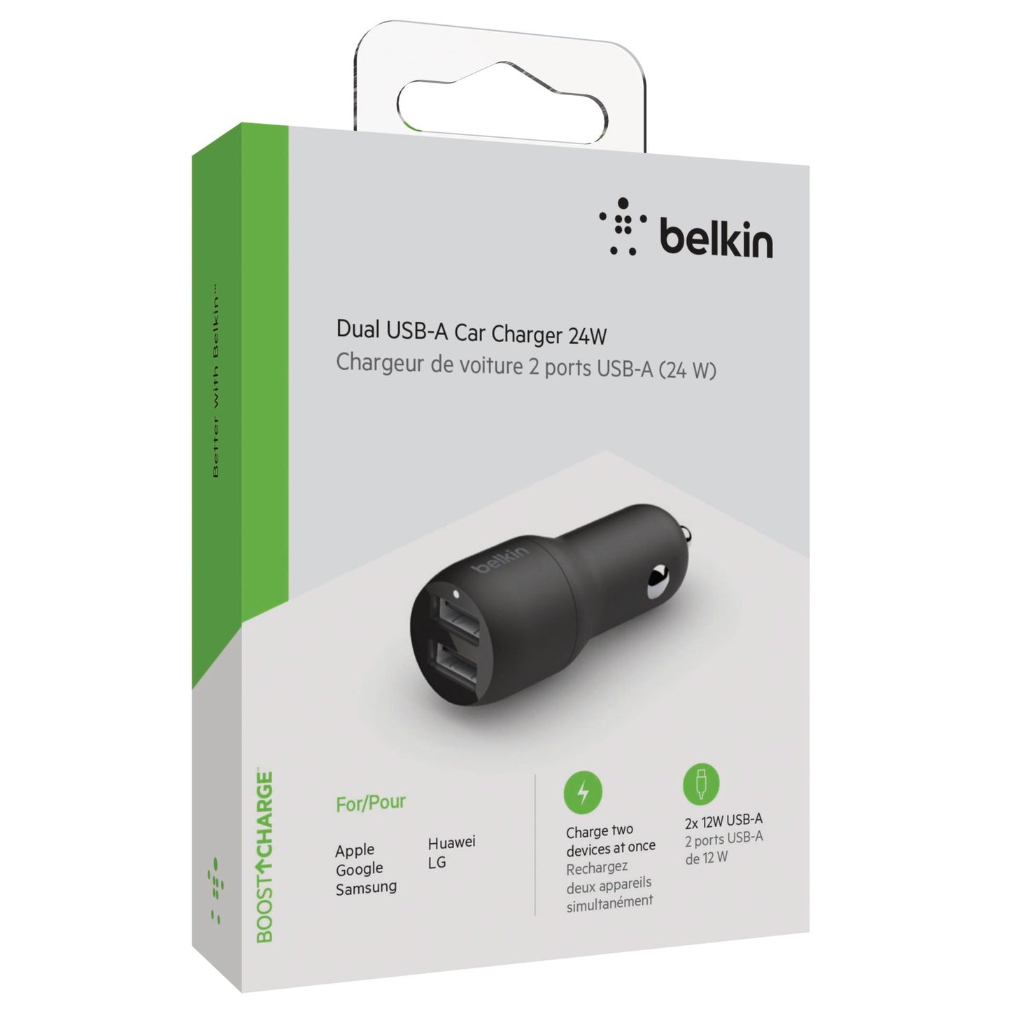 Belkin USB-A Car Charger 24W black CCB001btBK