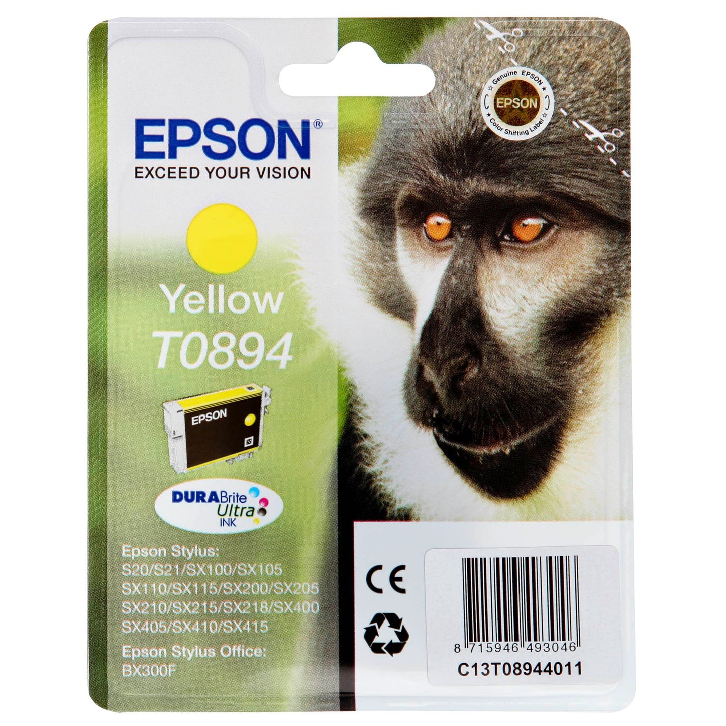 Epson DURABrite Ultra Ink T 089 ink cartridge yellow      T 0894