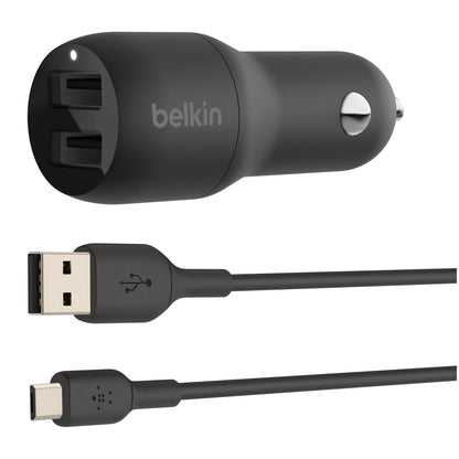 Belkin USB-A Car Charger 24W 1m Micro-USB Cable CCE002bt1MBK