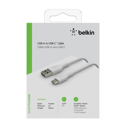 Belkin USB-C/USB-A Cable 2m PVC, white CAB001bt2MWH