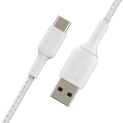 Belkin USB-C/USB-A Cable 3m braided, white CAB002bt3MWH