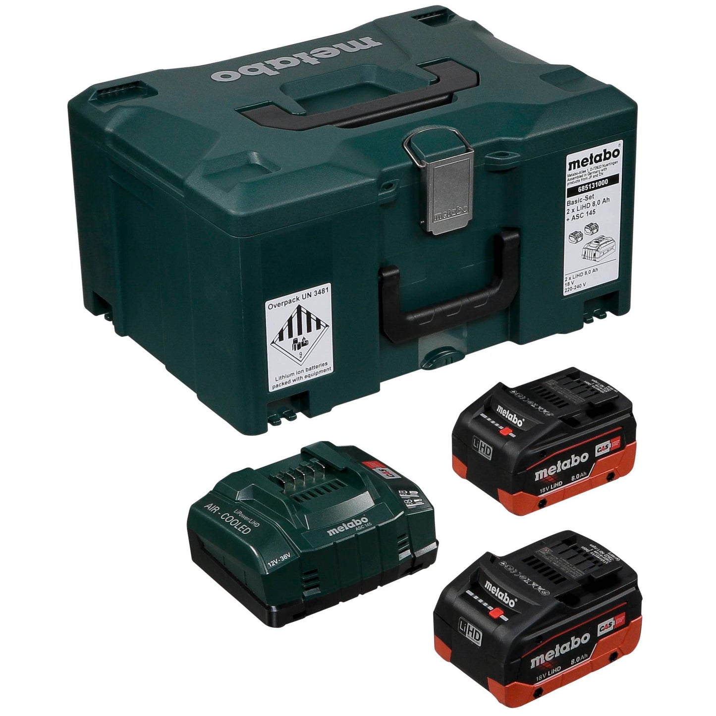 Metabo Basis-Set 2x 18V 8,0 Ah LiHD + ASC Ultra + Metaloc