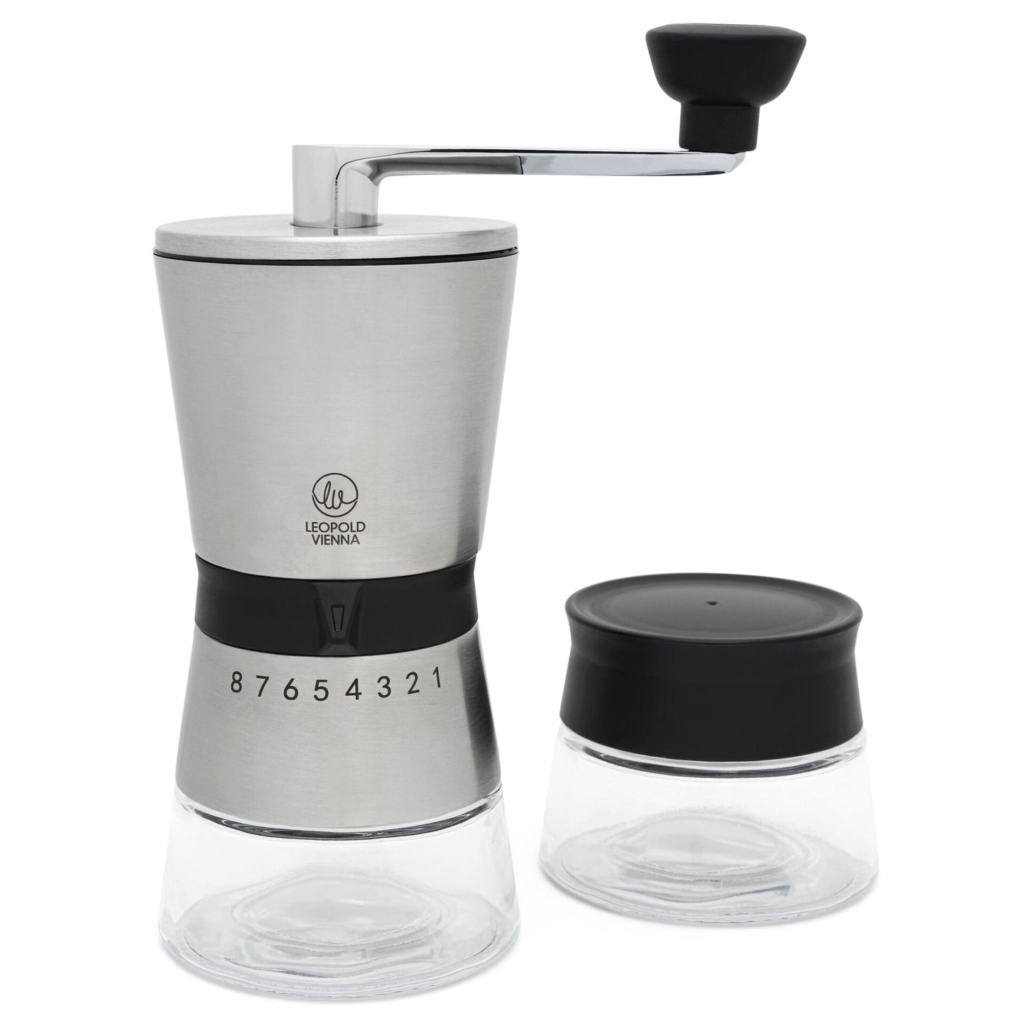 Leopold Vienna Coffee Grinder Bologna stl.steel/glass LV143002