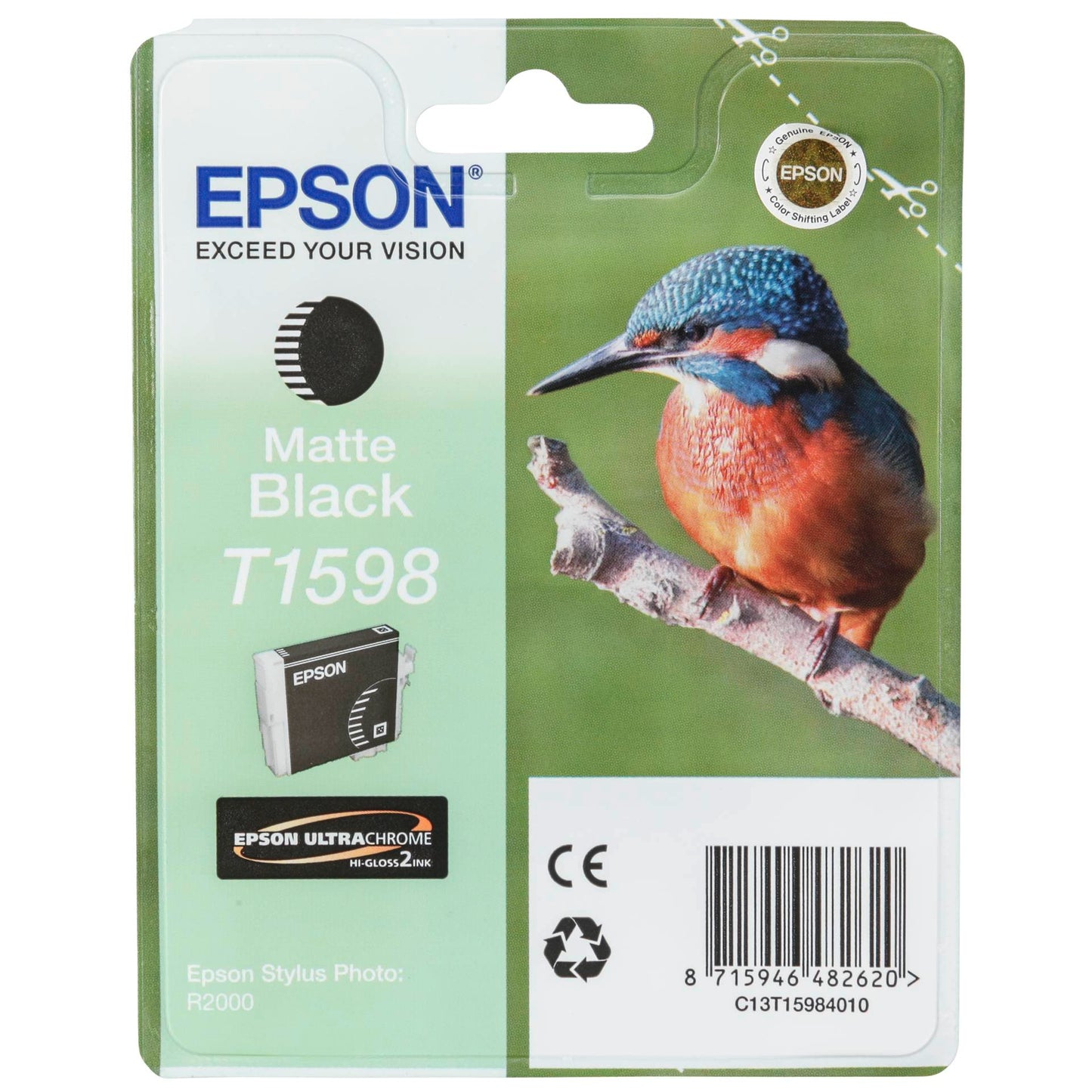 Epson ink cartridge matte black T 159             T 1598