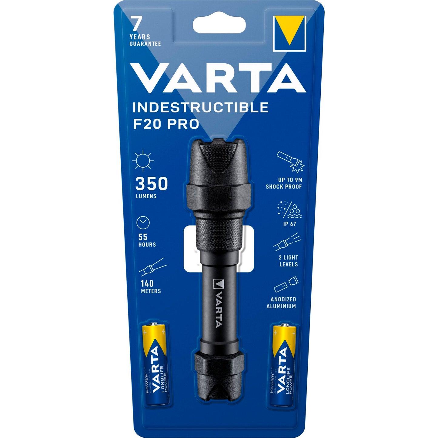 Varta Indestructible F20 Pro 6 Watt LED Aluminum 350 Lumen