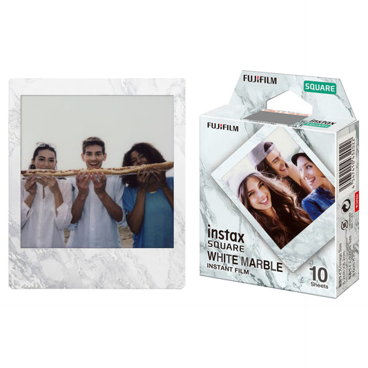 1 Fujifilm instax Square Film white marble