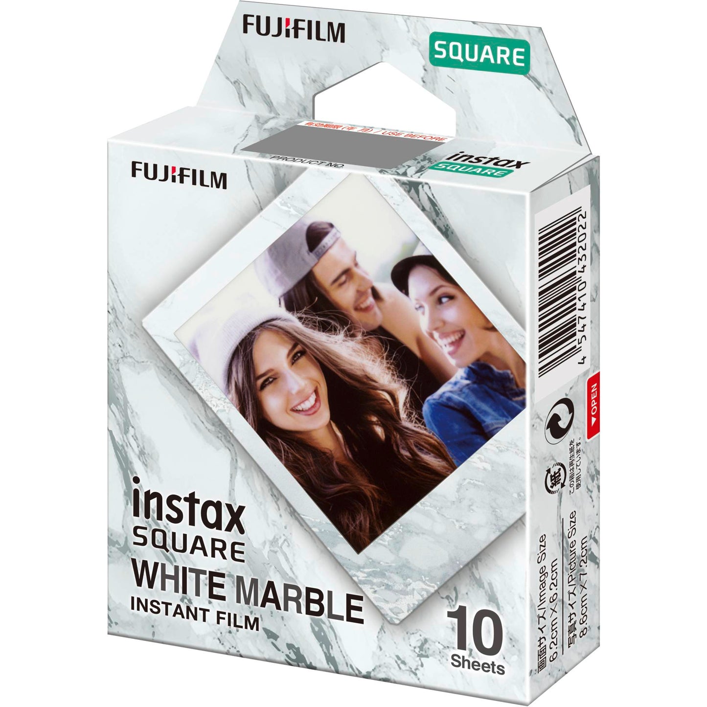 1 Fujifilm instax Square Film white marble