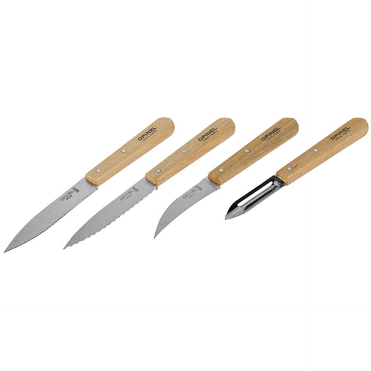 Opinel Natural 4 essential knives Box Set