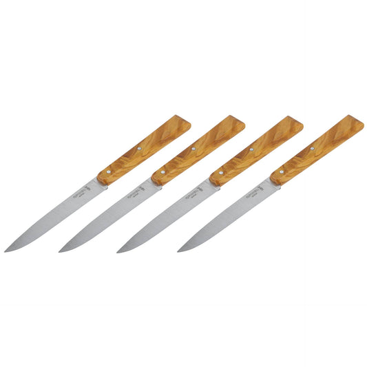 Opinel Set of 4 table knives Bon Appetit South Olive Wood  No 125