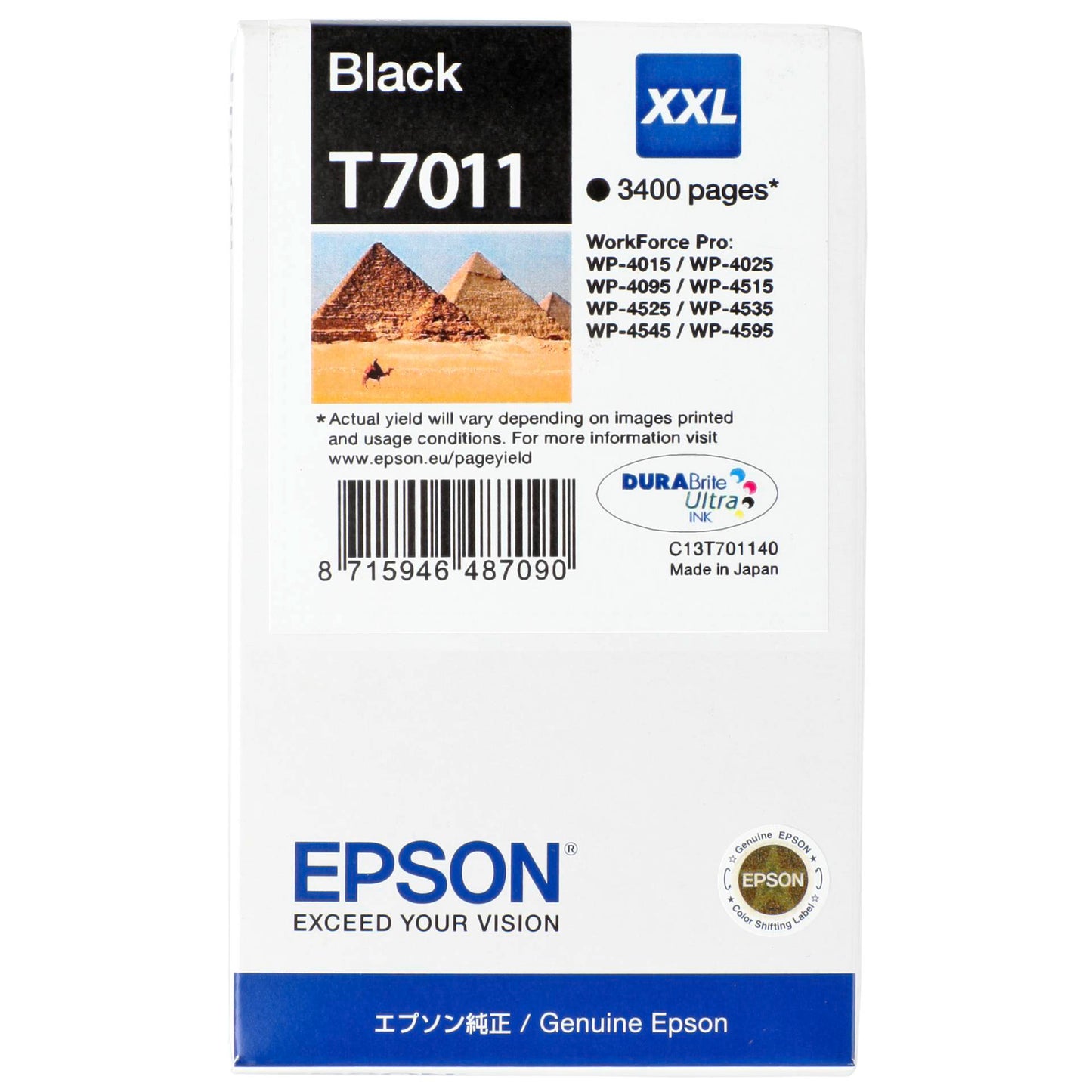 Epson ink cartridge XXL black T 701 WorkForce Pro       T 7011