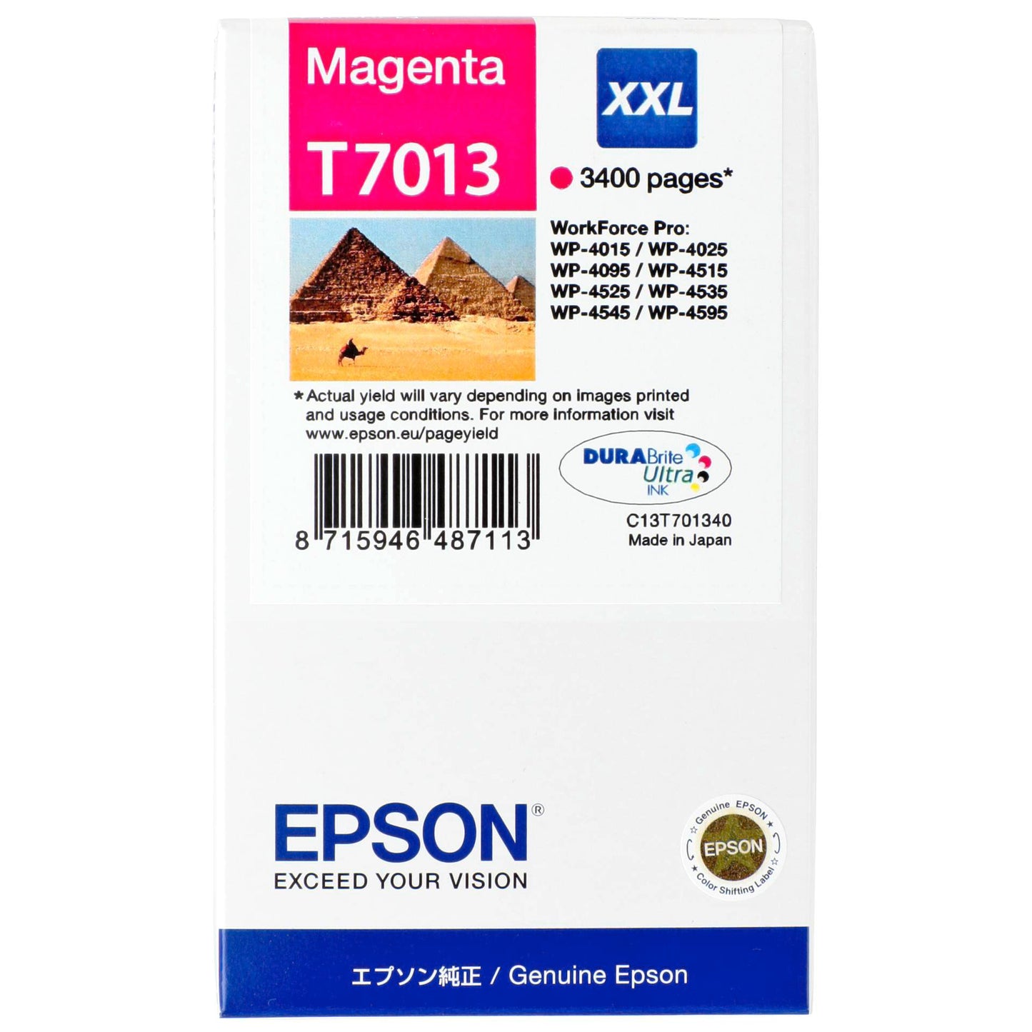 Epson ink cartridge XXL magenta T 701 WorkForce Pro       T 7013