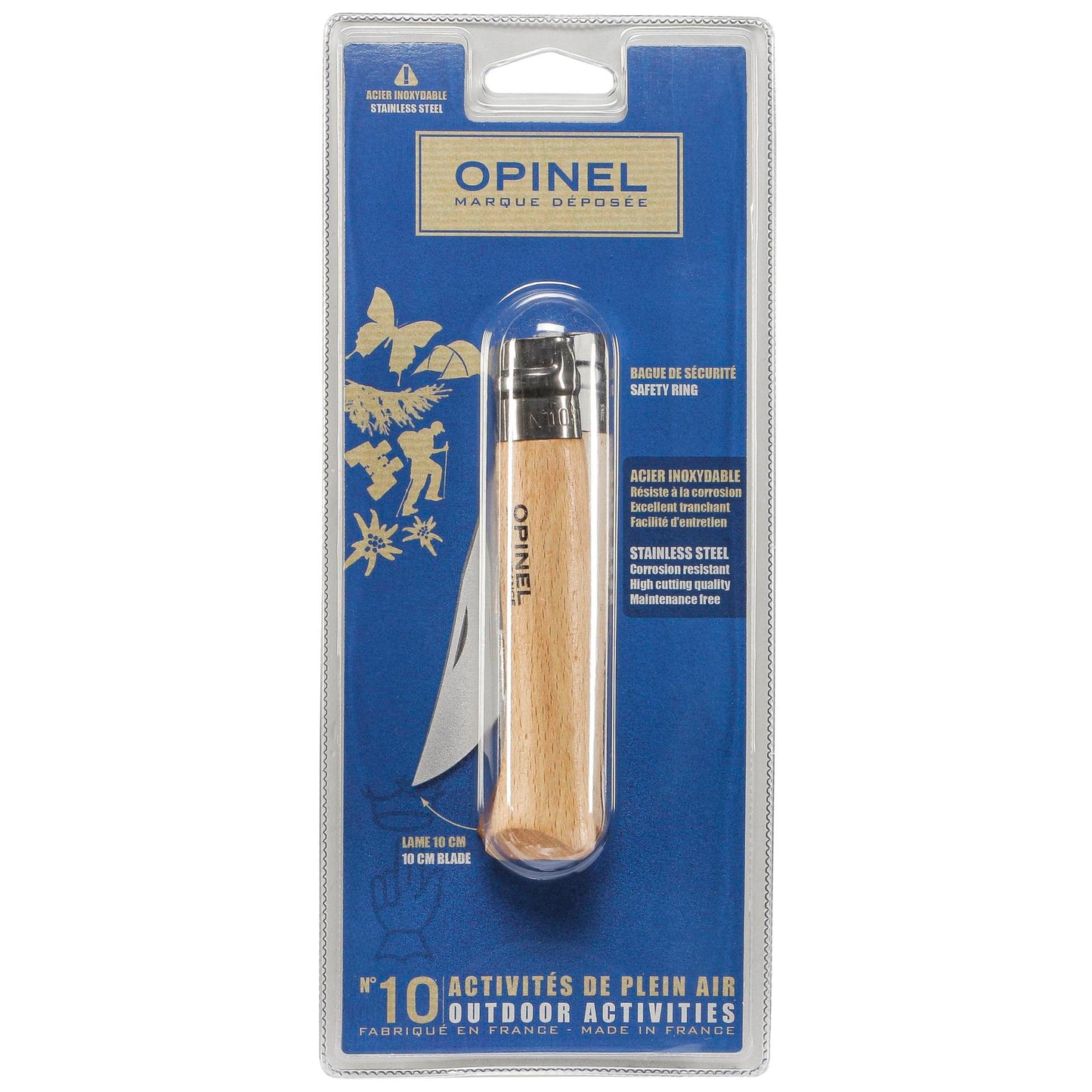 Opinel pocket knife No. 10 stainless steel