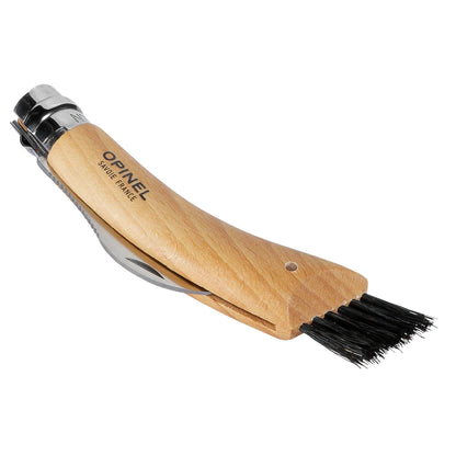 Opinel No. 08 Mushroom foldable knife w. Brush